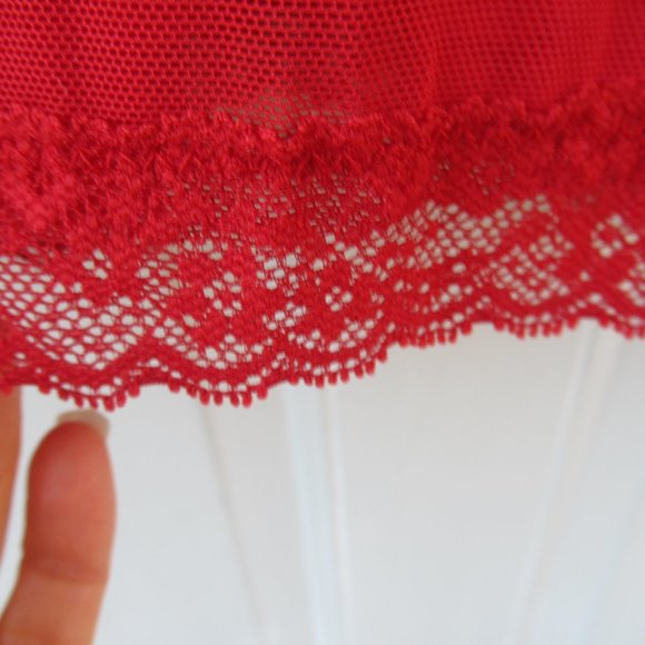 NWT push up baby doll & panty set red size S - Picture 8 of 16